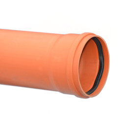 Труба для наружной канализации SN8 Ø200 x 5,9 мм L=4000 мм PVC Valrom Украина