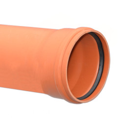 Труба для наружной канализации SN2 Ø250 x 4.9 мм L=1000 мм PVC Valrom Украина