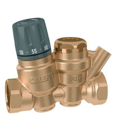 116140 Термостат для контурів рециркуляції ГВП Ø1/2″ 35÷60 °C 10 bar Caleffi S.p.a