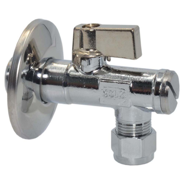 0272104000 Кран кутовий з фільтром для сантехприладів Ø1/2″ х 3/8″ (алюмінієва ручка) з цангою BIANCHI F.lli S.p.A.