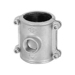72005033 Хомут-врезка зажимной оцинкованный (белый чугун) Ø1/2″ х 1/2″ Atusa