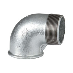 09225007 Колено оцинкованное (белый чугун) Ø1 1/2″ ВЗ 90° Berg Montana