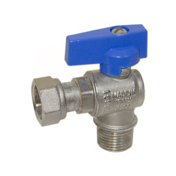 526005050E Угловой кран Ø3/4″ С х 3/4″ В с накидной гайкой (blue/синий) BIANCHI F.lli S.p.A.