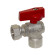 527004050F Кран угловой Ø1/2″ В х 3/4″ В с накидной гайкой (red/красный) BIANCHI F.lli S.p.A.