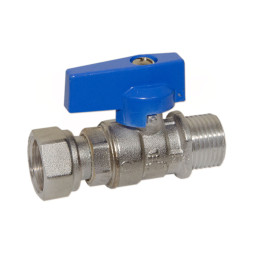 528M05060E Кран прямой Ø3/4″ С х 1″ В с накидной гайкой (blue/синий) BIANCHI F.lli S.p.A.