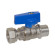 528M05060E Кран прямой Ø3/4″ С х 1″ В с накидной гайкой (blue/синий) BIANCHI F.lli S.p.A.