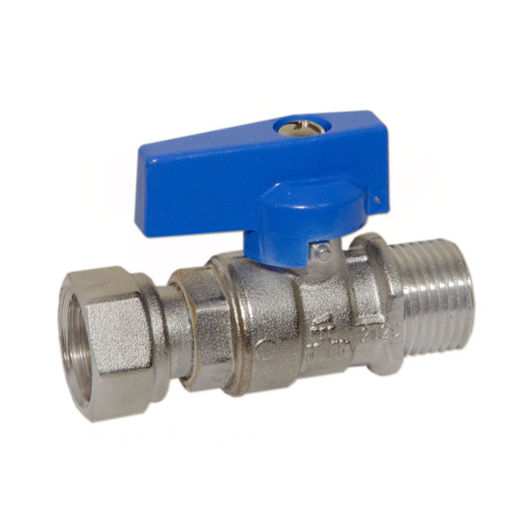 528M05060E Кран прямой Ø3/4″ С х 1″ В с накидной гайкой (blue/синий) BIANCHI F.lli S.p.A.