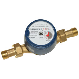 Счетчик воды со штуцерами GSD8-I R 100 Ø1/2″ ХВ 0°С-50°С L=110 мм Qn= 2,5 м³/ч B METERS S.R.L.