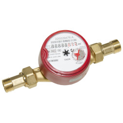 Счетчик воды со штуцерами GSD8-I R 100 Ø1/2″ ГВ 30°С-90°С L=110 мм Qn= 2,5 м³/ч B METERS S.R.L.