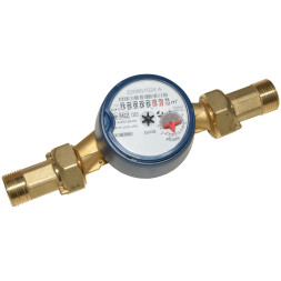 Счетчик воды со штуцерами GSD8-I R 100 Ø3/4″ ХВ 0°С-50°С L=130 мм Qn= 4,0 м³/ч B METERS S.R.L.