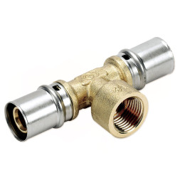 4032160416 Тройник с внутренней резьбой (пресс) Ø16 х 1/2″ В х 16 Idrosanitaria Bonomi S.p.a.