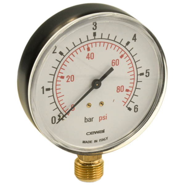 91413510 Манометр Ø100 1/2″ 16 бар вертикальний Cewal S.p.A.