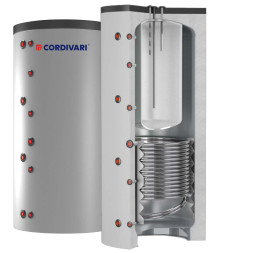 3270162284115 Теплоаккумулятор 2000/566 л (емкость Polywarm® в емкости + 1 змеевик) COMBI 2 WC (мягкая съемная изоляция) Cordivari srl