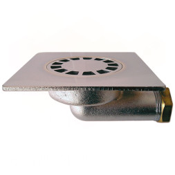 654P150 Трап горизонтальний латунний хромований 150 x 150 мм x Ø1 1/4&Prime; З Ghidini SpA