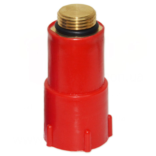 1142OTT001 Заглушка монтажна ЧЕРВОНА пластик/латунь Ø1/2&Prime; GO-PLAST