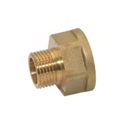 F272R014 Переходник латунный (под ключ) Ø3/8″M х 3/4″F ЗВ FP Pattaroni