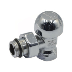 3336C / 3330001 Кран радиаторный отсекающий хромированный Ø1/2″ ВЗ угловой Tiemme Raccorderie Spa