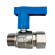 Кран шаровой с американкой для холодной воды (синий), 3/4", латунь, Tervix Pro Line WD