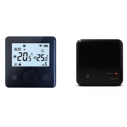 Беспроводной комнатный термостат Wi-Fi Tervix Pro Line для газового/электрического котла, черный