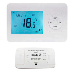 Комплект беспроводного управления отоплением Tervix Pro Line ZigBee: термостат беспроводной + реле On/Off 220 В