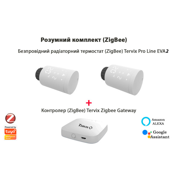 Комплект Tervix Pro Line EVA2 (2 шт.) + контроллер Tervix ZigBee Gateway