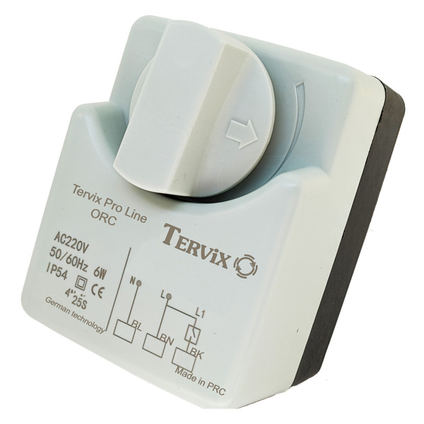 Трехходовой шаровой клапан н/з 1" DN25 с электроприводом Tervix Pro Line ORC 3-way