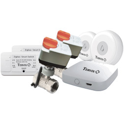 Система защиты от потопа для умного дома Tervix ZigBee Water Stop Premium на 2 трубы 1/2"