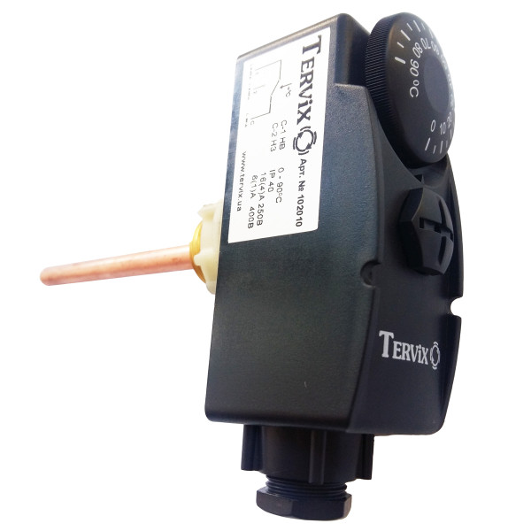 Термостат погружной Tervix Pro Line, 0-90 °С поверхн.регуляция, G1 / 2",  довж.щупа 100 мм