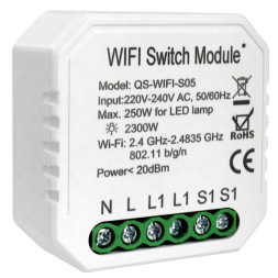 Умный выключатель Tervix Pro Line WiFi Switch (1 клавиша/розетка)