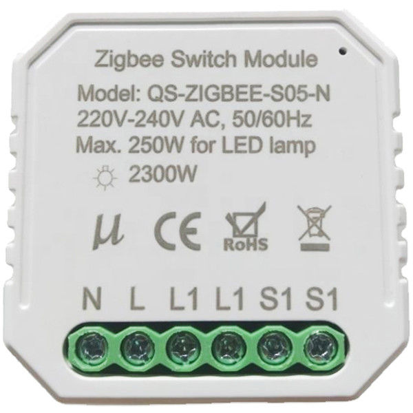 Умный выключатель Tervix Pro Line ZigBee Switch (1 клавиша/розетка)