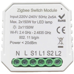 Умный выключатель Tervix Pro Line ZigBee Switch (2 клавиши)