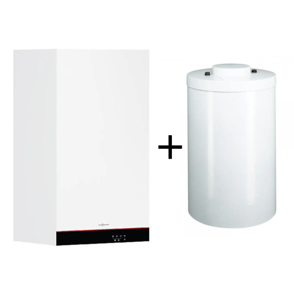 Пакетное предложение котел Viessmann Vitodens 050-W BOHA, 25 кВт, с бойлером 150 л, датчиком и дымоходом