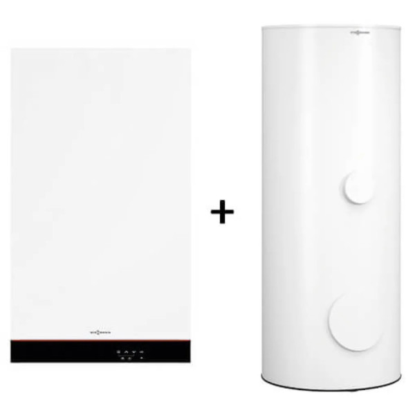 Пакетное предложение котел Viessmann Vitodens 050-W BOHA, 25 кВт, с бойлером 200 л, датчиком и дымоходом