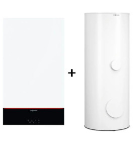 Пакетна пропозиція котел Viessmann Vitodens 100-W B1HF 25 кВт, з бойлером 200 л, датчиком та димоходом