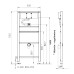 Инсталляция для писсуара Werit Jomo Tech h1120 мм