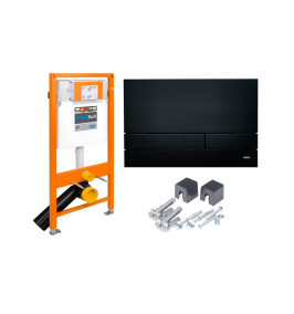 Инсталляция для унитаза Werit Jomo Tech EXCLUSIVE 2.0, 3 в 1 черная