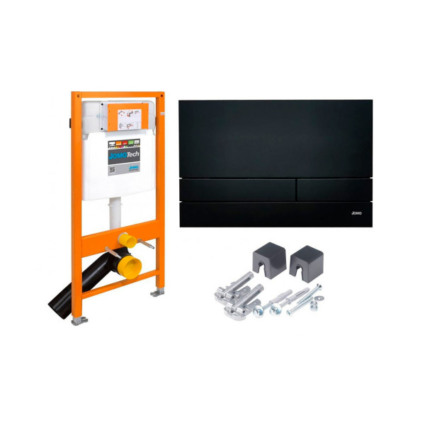 Инсталляция для унитаза Werit Jomo Tech EXCLUSIVE 2.0, 3 в 1 черная