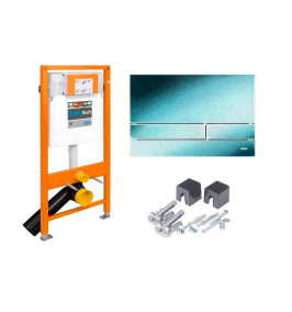 Инсталляция для унитаза Werit Jomo Tech EXCLUSIVE 2.0, 3 в 1 хром