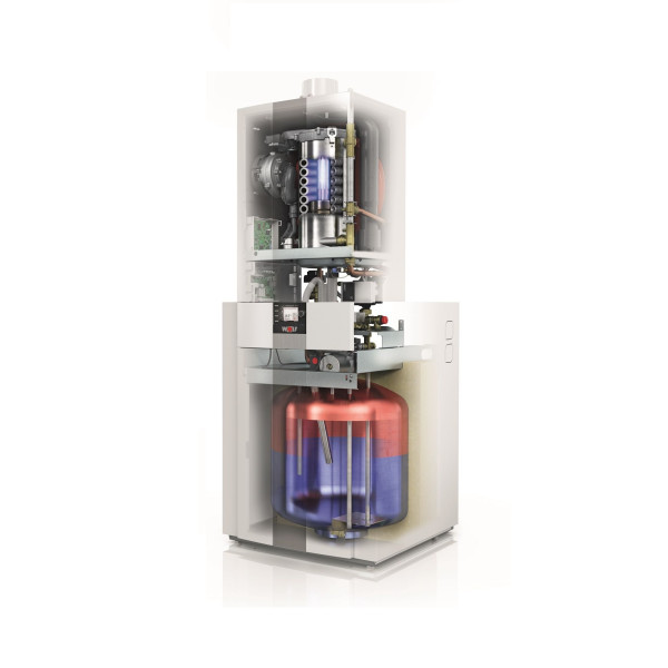 Котел газовый конденсационный Wolf CGS-2 24 кВт 200L двухконтурный с бойлером косвенного нагрева.