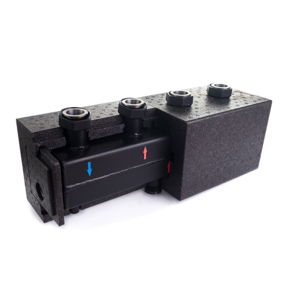 Коллектор Womix C100 3F DN25 с изоляцией, 3 контура