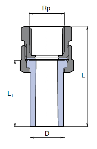 Резьбовое соединение ВР Ekoplastik 20х1/2" (SSI02020XX) интернет-магазин Teplopro